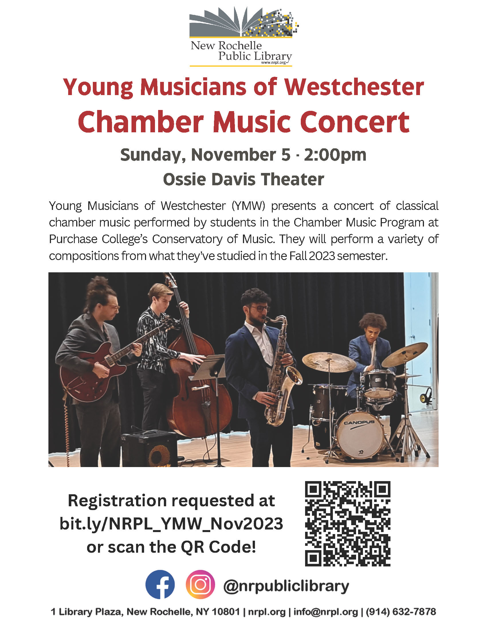 Young Musicians of Westchester Concert New Rochelle Public Library